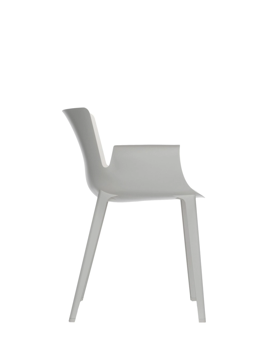 Poltroncina Piuma Kartell vista laterale grigia