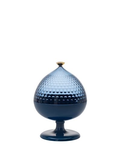 Centrotavola Pumo Kartell blu/azzurro con coperchio sfaccettato