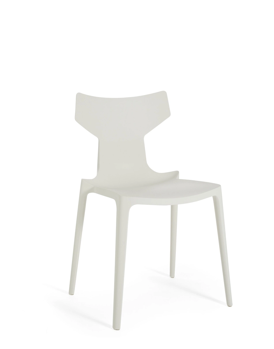 Sedia RE-CHAIR nera vista laterale