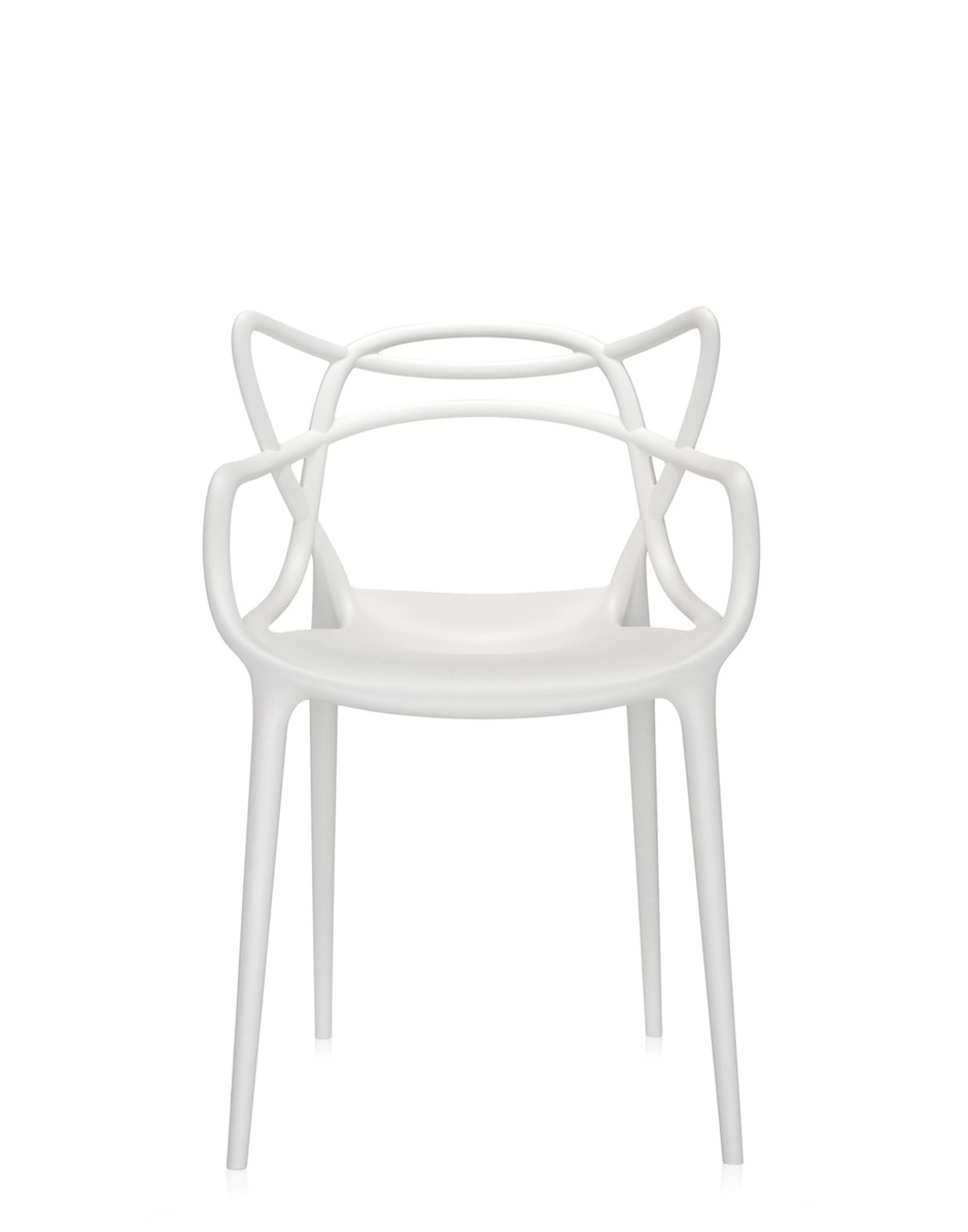 Sedia Masters Kartell vista frontale bianco