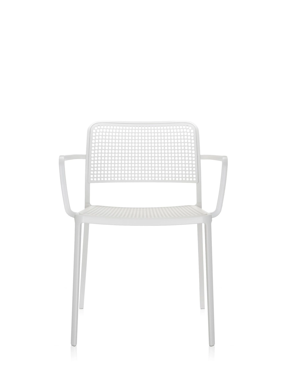 Poltroncina Audrey bianca vista frontale