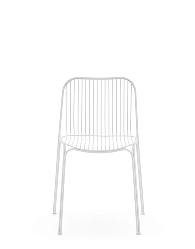 Sedia Hiray Kartell vista frontale bianca
