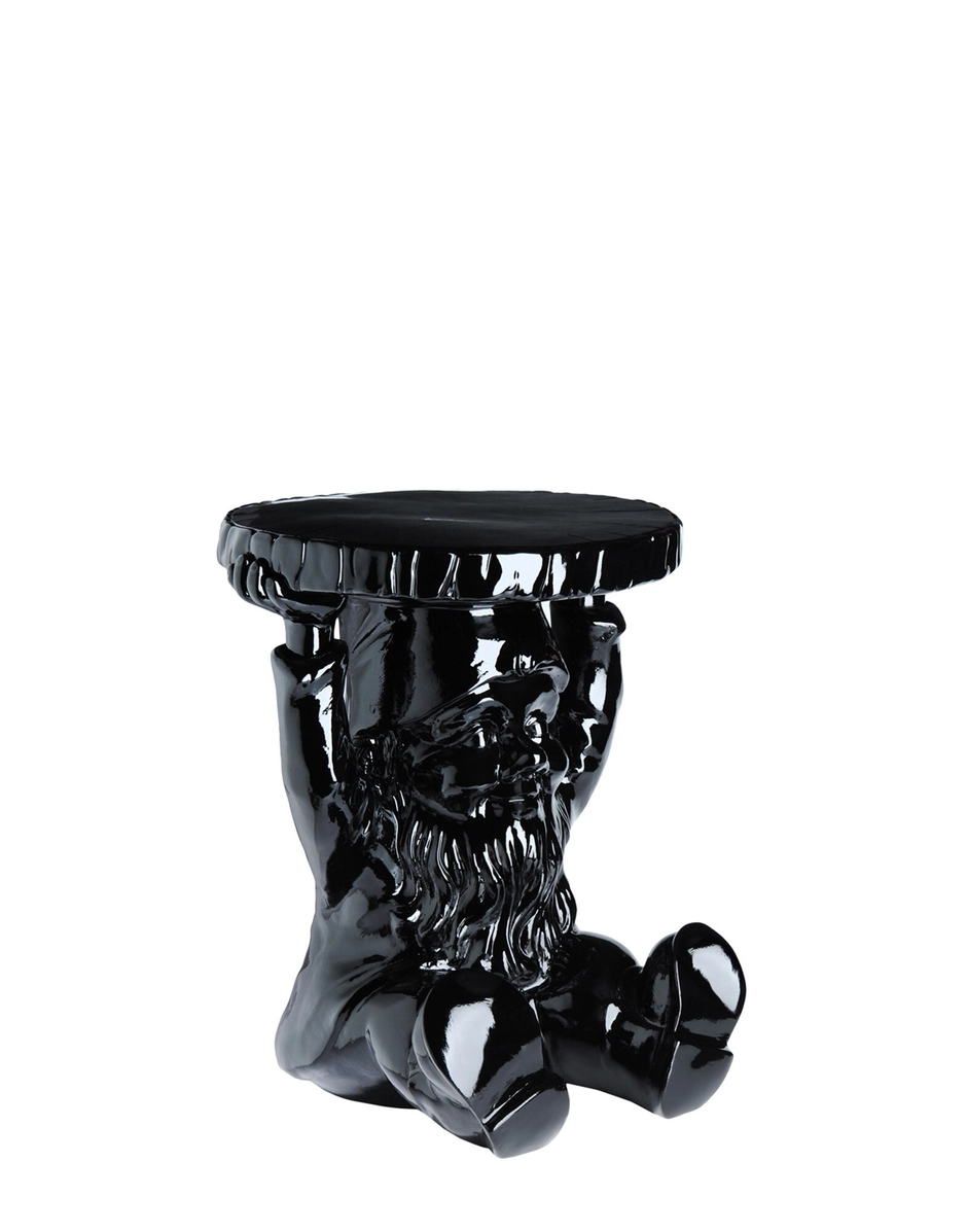 Side Table Attila Kartell nero dettaglio piano superiore