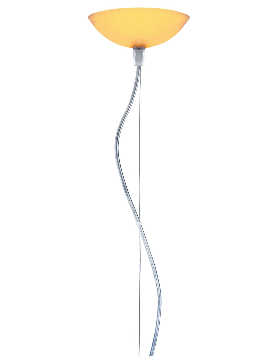 Dettaglio lampada a sospensione FL/Y Kartell con finitura ambra
