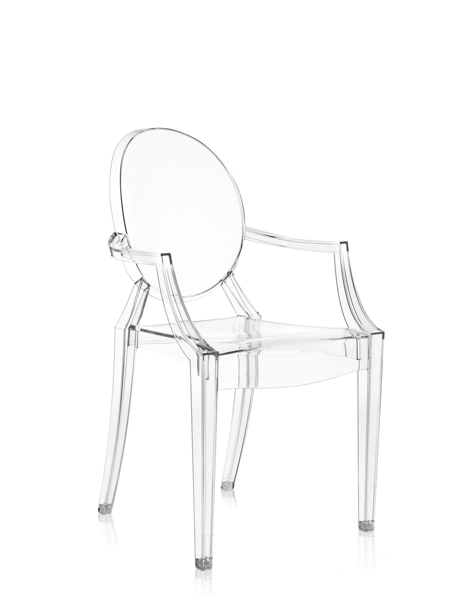 Dettaglio struttura sedia Louis Ghost trasparente