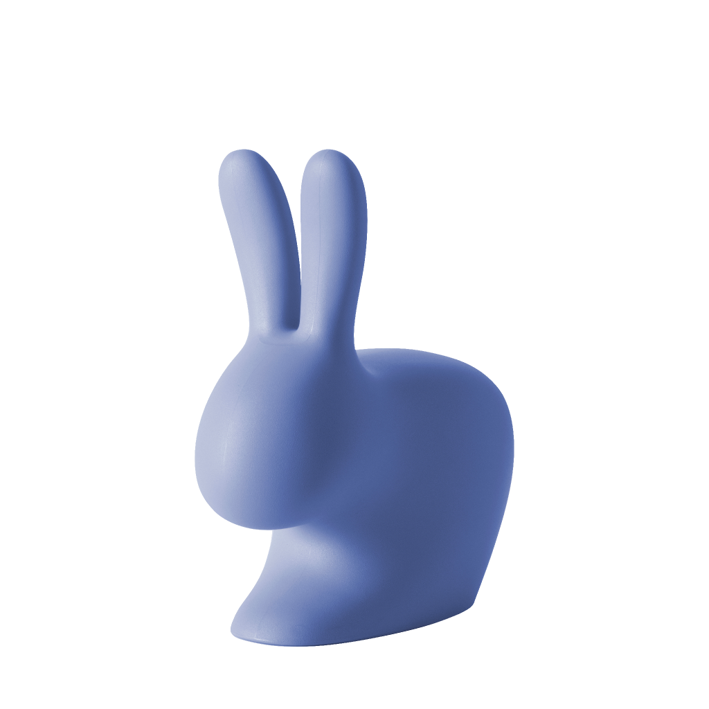 Rabbit Chair Qeeboo in Light Blue vista laterale