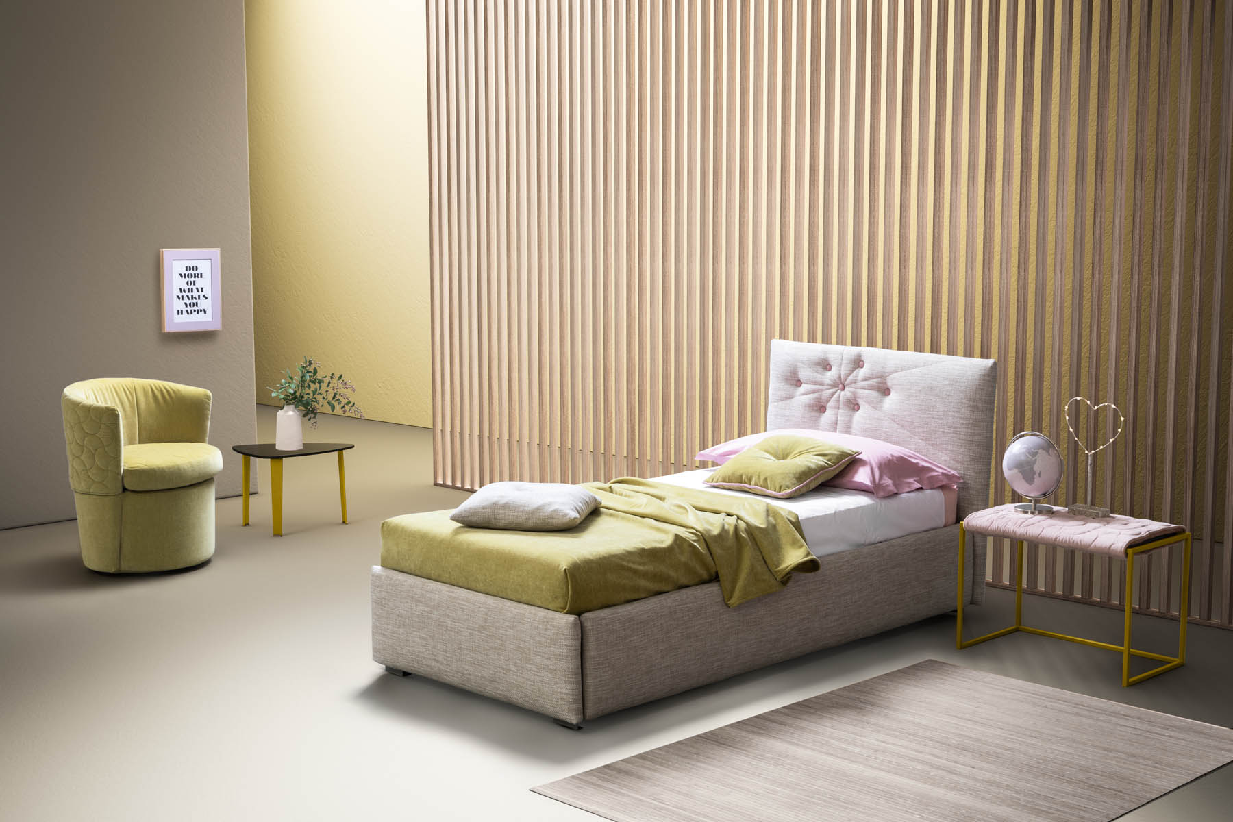 Letto imbottito Bloom Samoa Divani