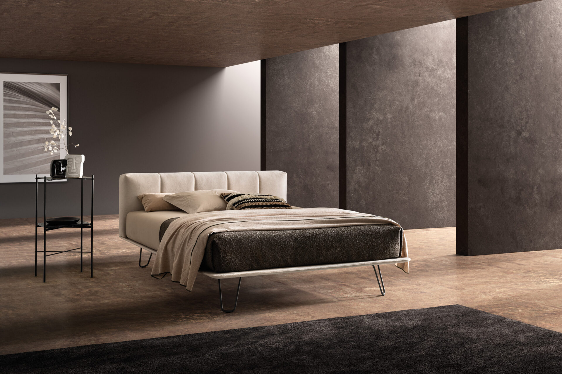 Letto imbottito Crook Samoa Divani
