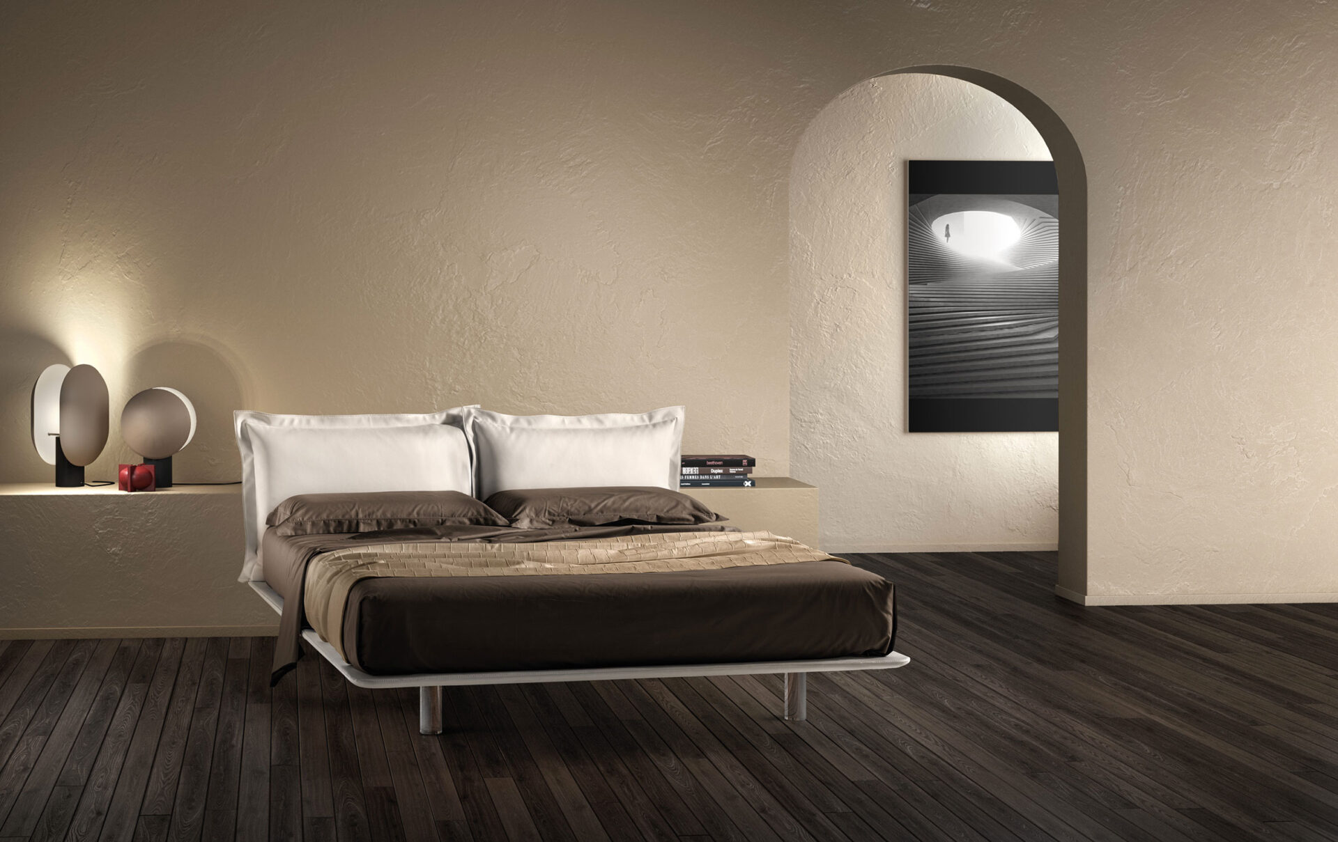 Letto imbottito Deep Samoa Divani vista totale