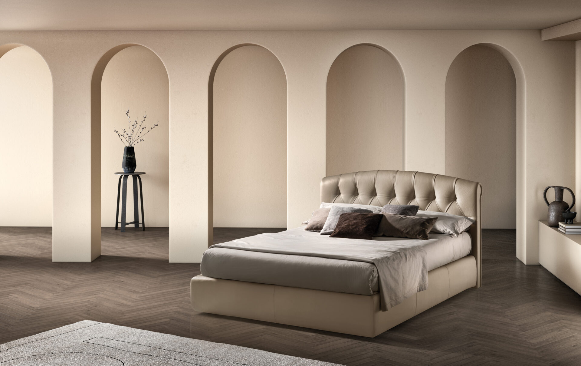Letto imbottito Dream Samoa Divani vista totale