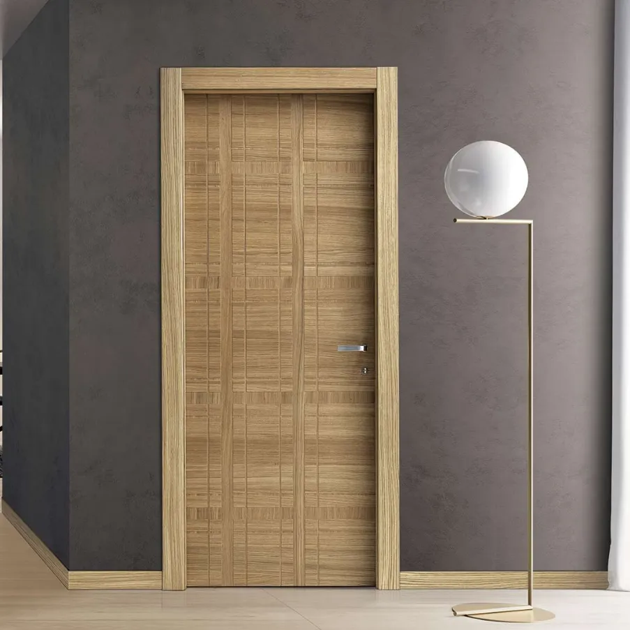 Porta interna in rovere naturale con finitura a olio modello Intalya