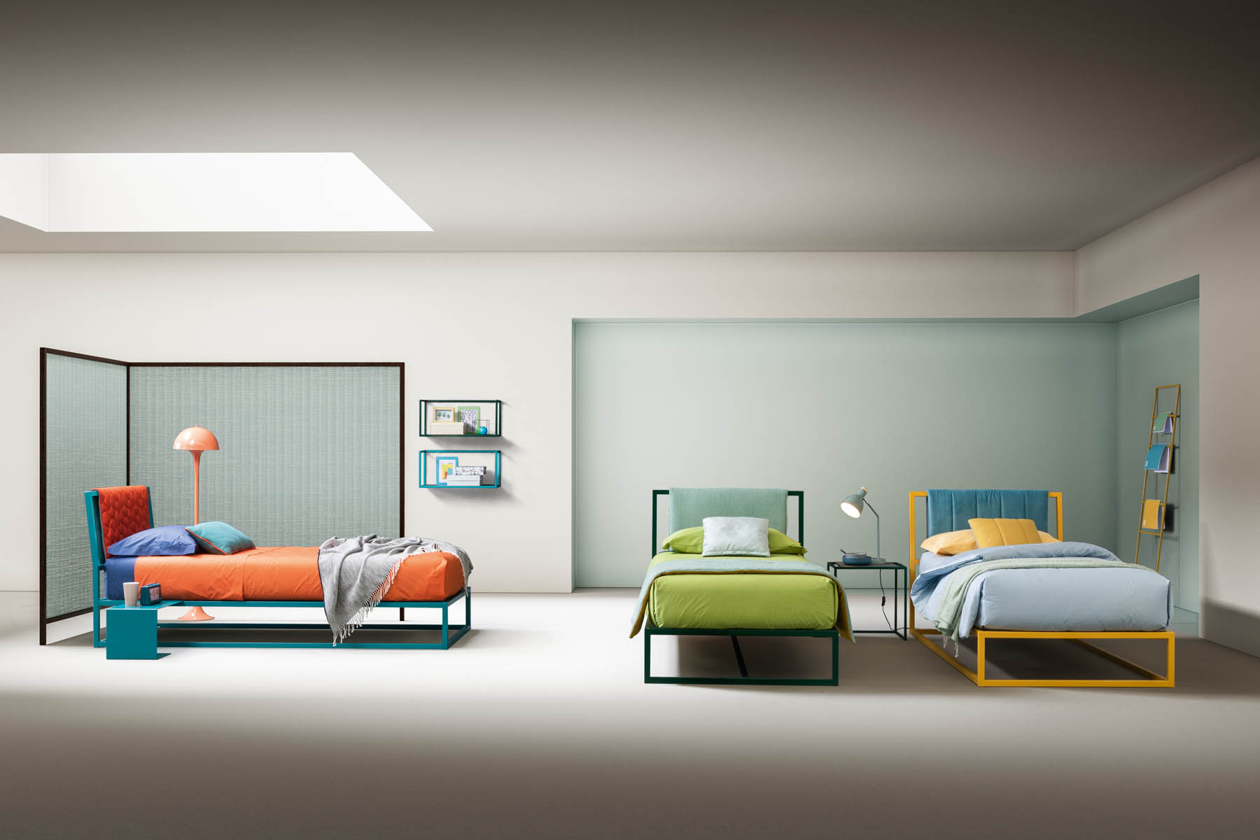 Letto imbottito Frame Samoa Divani vista totale