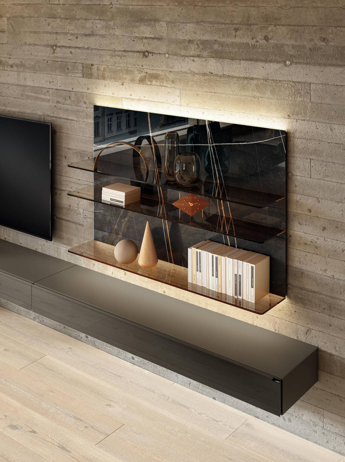 Parete Attrezzata Glasserie Lago
