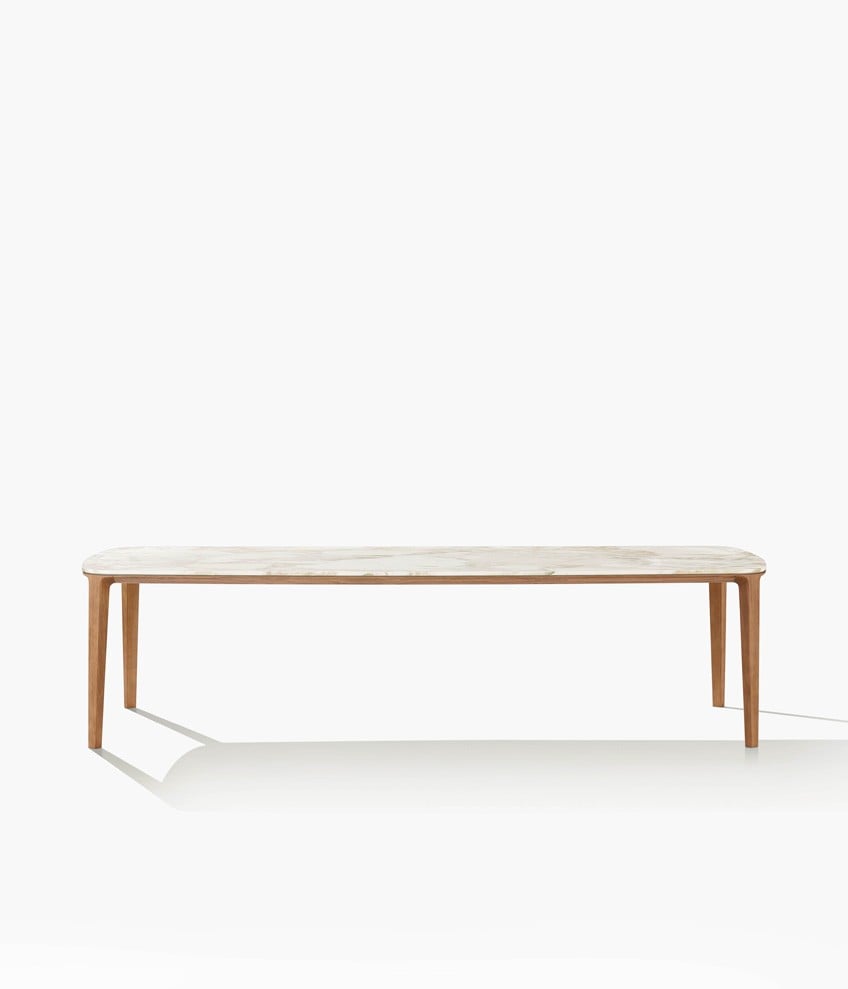 Tavolo Henry Poliform vista laterale in ambiente moderno