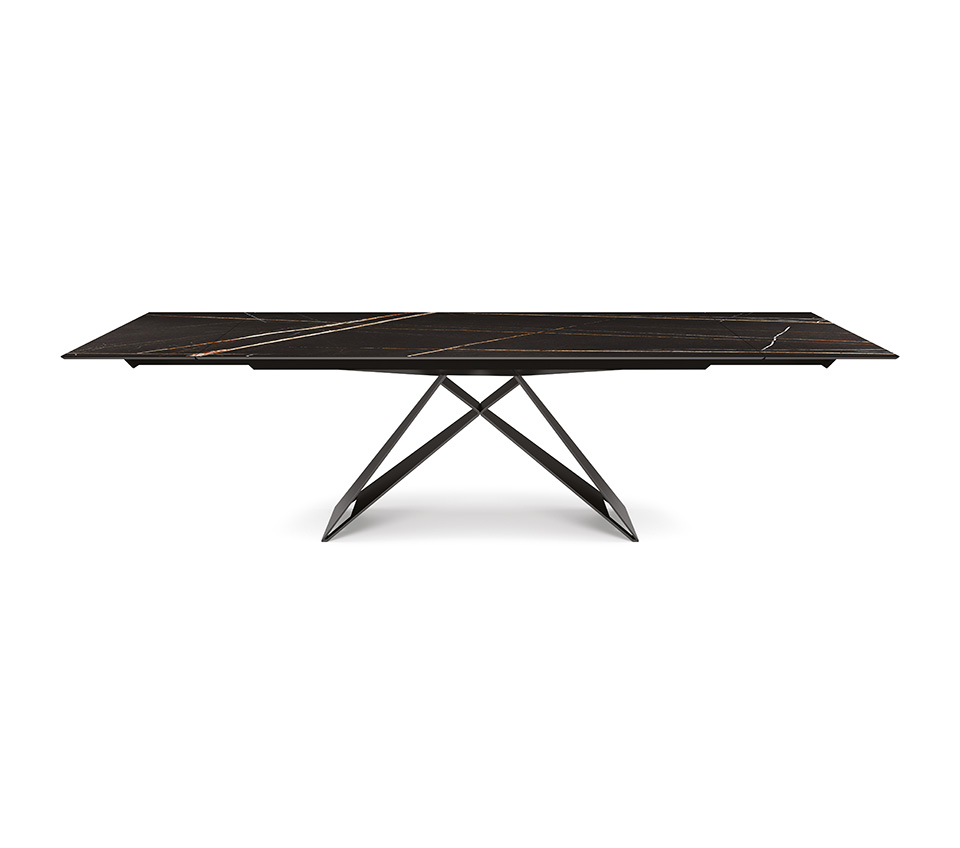 Tavolo allungabile Premier Keramik Drive con piano ceramica e base acciaio