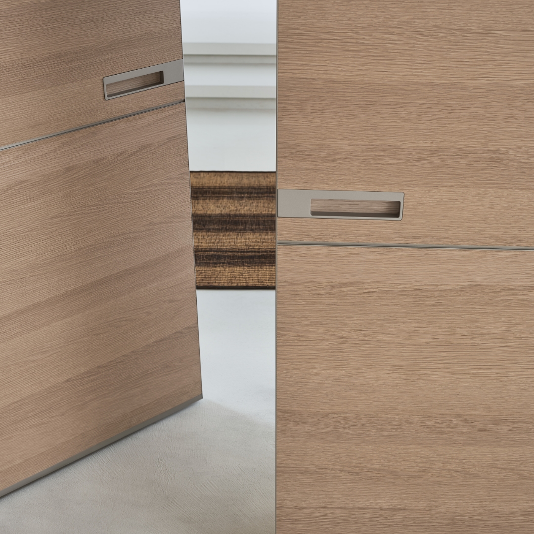 Pannello porta Radius con traversi decorativi orizzontali e verticali