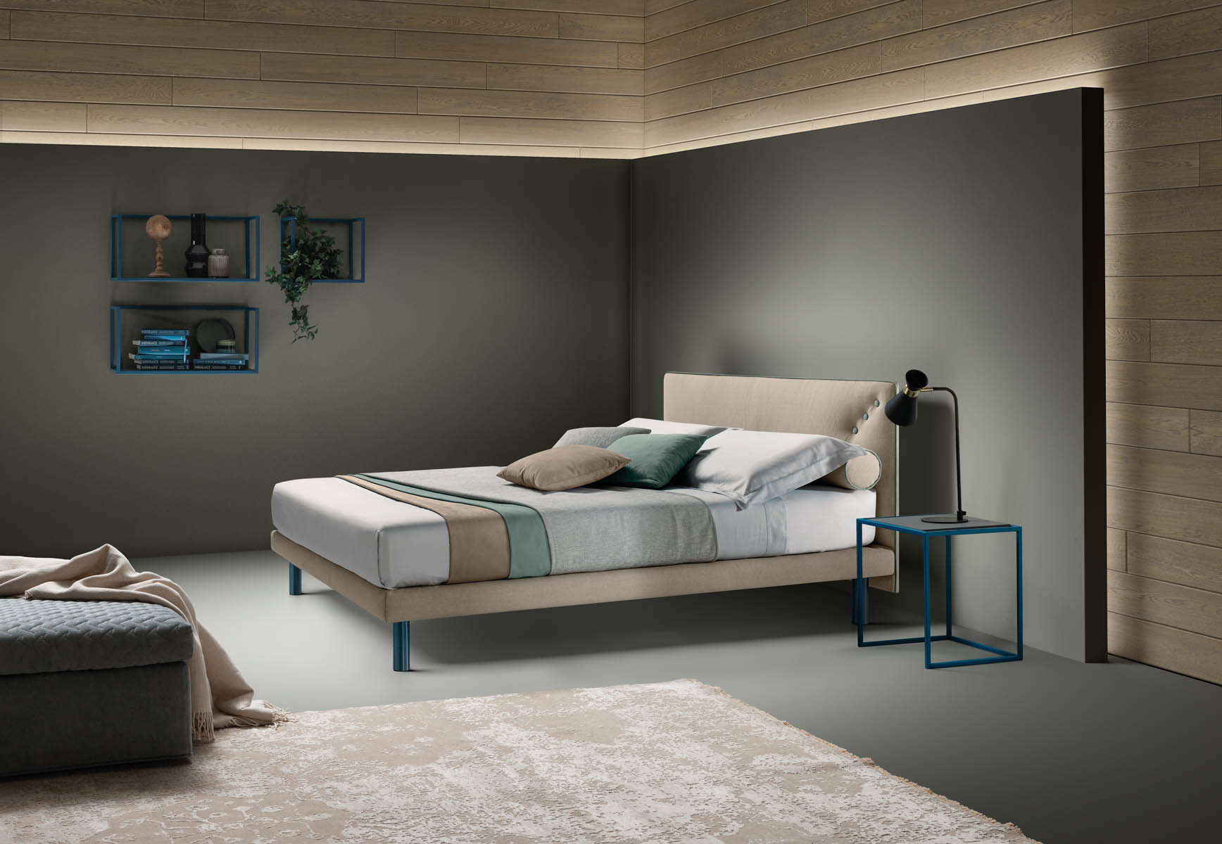 Letto imbottito Snap Samoa Divani