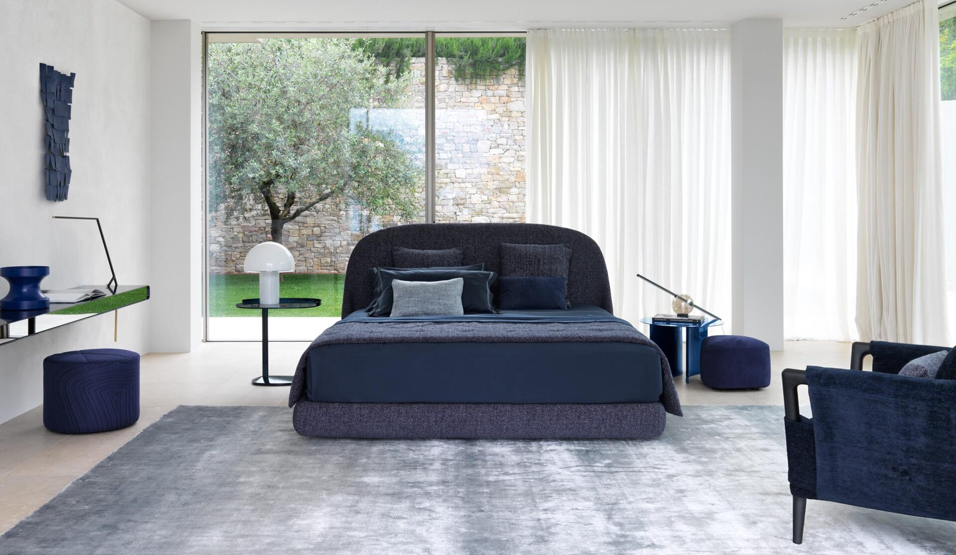 Letto matrimoniale imbottito Taormina vista frontale