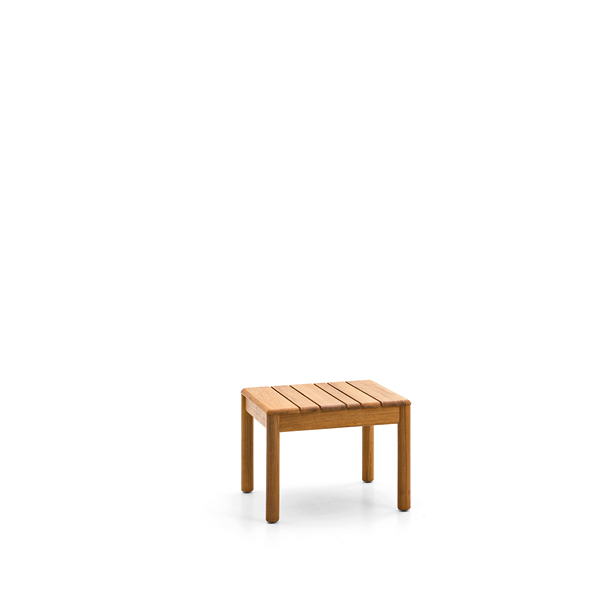Tavolini bassi Varaschin in teak e vetro per esterni