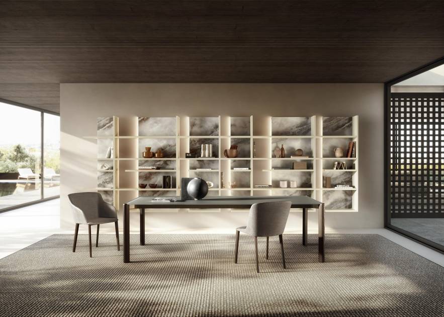 Tavolo moderno Correr Slim con sedie in sala da pranzo