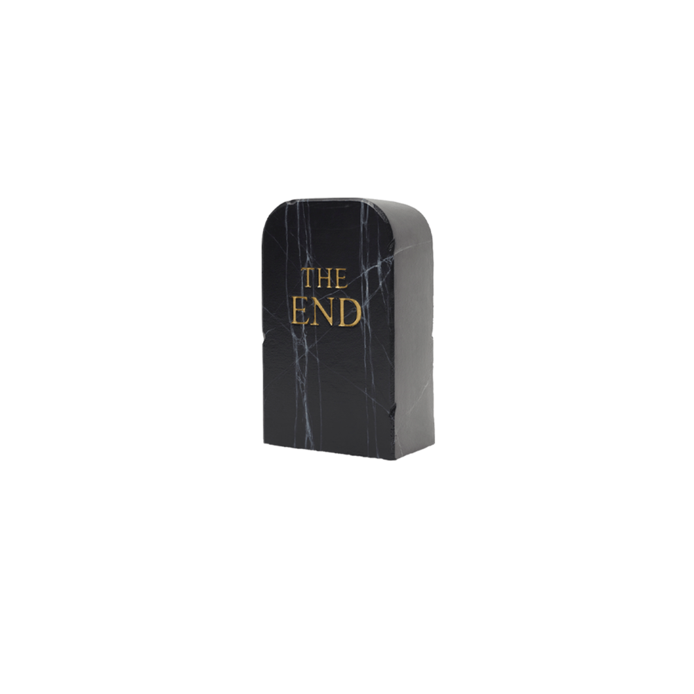 Seduta The End colore nero effetto finto marmo