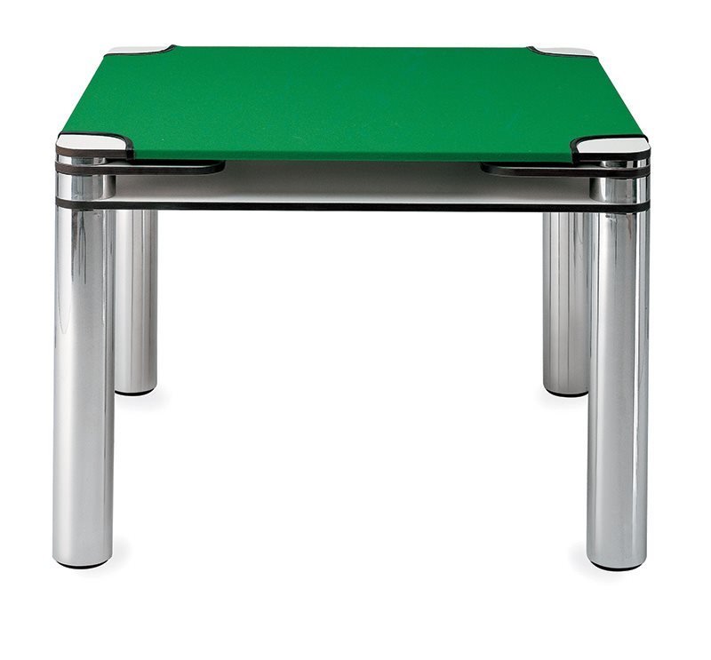 Dettaglio bordo in pelle del panno verde del tavolo Poker